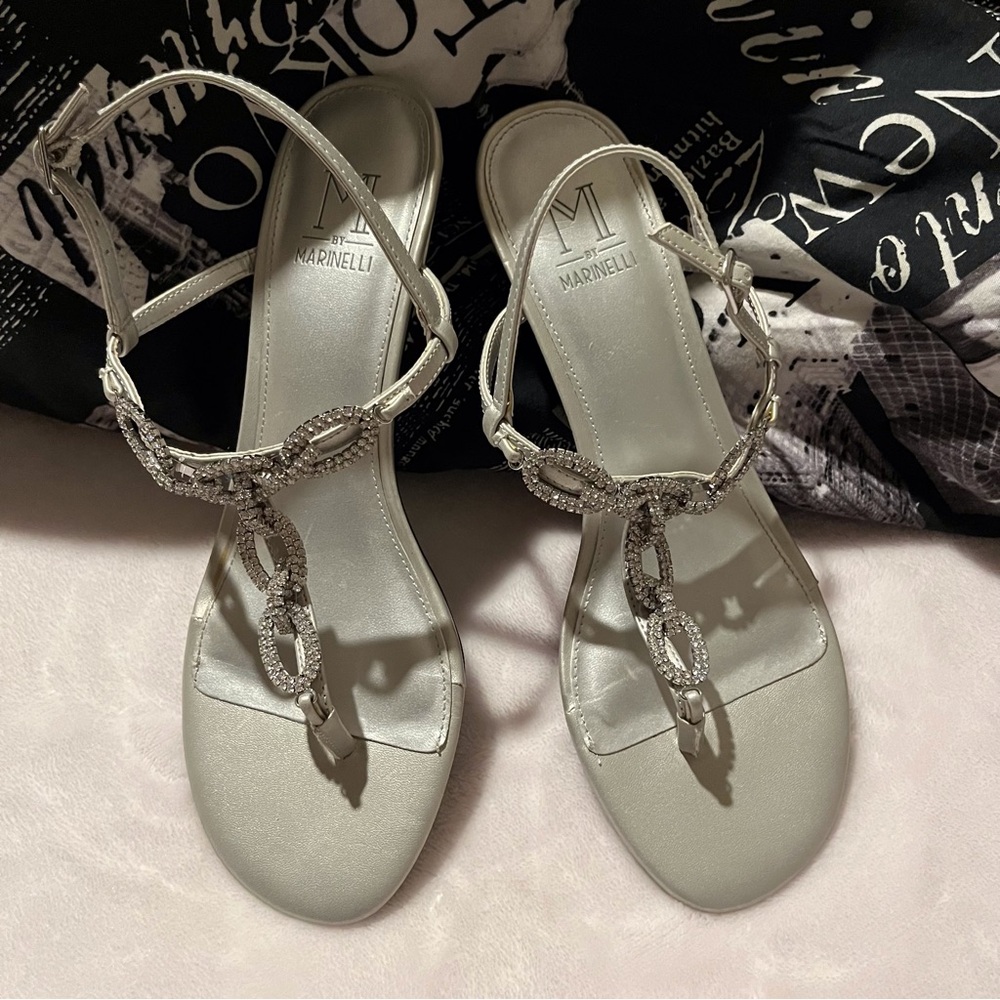 M by Marinelli Crystal-Accented Dress Sandals